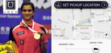 Uber honors Silver Olympic Medalist PV Sindhu on its App