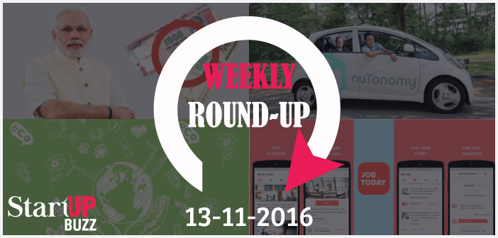 Startup-Buzz Weekly Round-Up